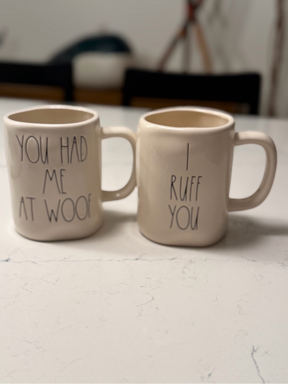 Rae Dunn Cream Dog-Theme Mug Duo